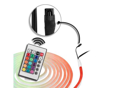 Taśma zewnętrzna LED RGB zestaw kompletny 30W 5m 36lm/m 72LED/m IP65 biały - 4