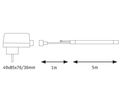 Taśma zewnętrzna LED RGB zestaw kompletny 30W 5m 36lm/m 72LED/m IP65 biały - 6