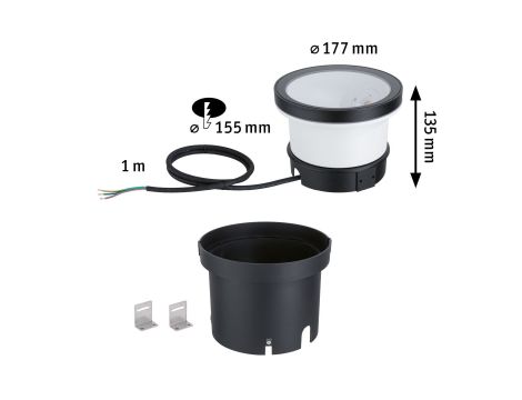 Oprawa najazdowa OCOS LED 6W 190lm 3000K IP67 230V asymetryczna antracyt / metal - 6