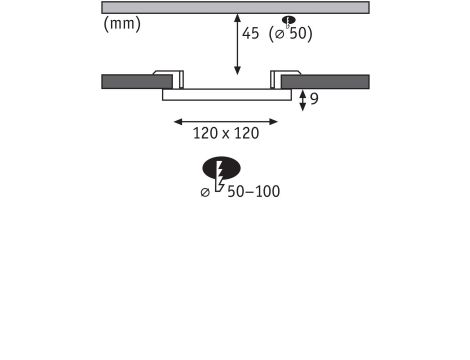 Panel bezramkowy Veluna VariFit  120x120mm 3000K - 5