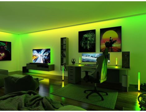 Stojak do opraw LIGHTBAR DYNAMIC RGB  zestaw 2 szt. czarny / tworzywo sztuczne - 5