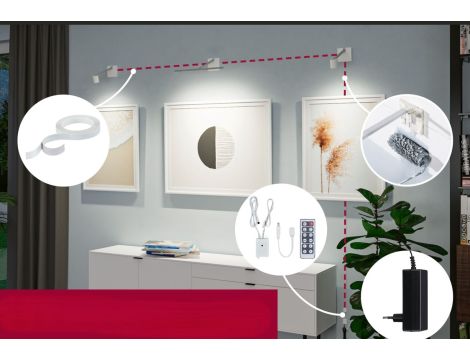 Oprawa ścienna ADELIA LED zestaw 370lm 2700K 4.5W 24V aluminium szczotkowane - 4