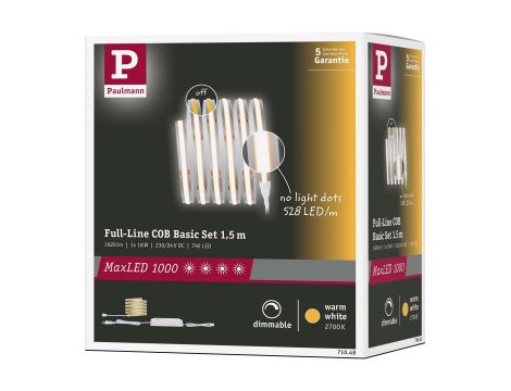 Zestaw podstawowy taśm MaxLED 1000 Full-Line COB 1.5m 18W 1620lm 2700K tworzywo sztuczne - 8