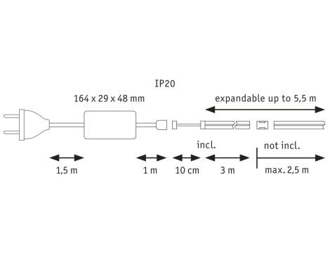 Zestaw podstawowy taśm MaxLED 1000 Full-Line COB 3.0m 36W 3240lm 2700K tworzywo sztuczne - 4