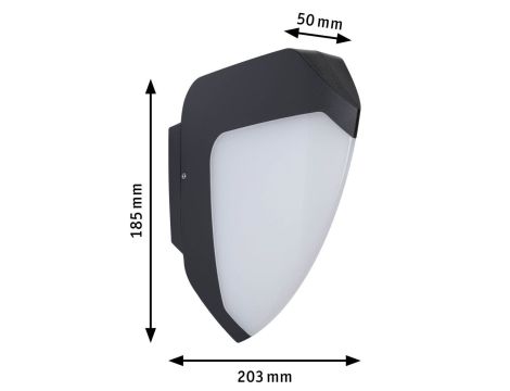 Oprawa elewacyjna IKOSEA LED SH Zigbee 4.5W 350lm DIM IP44 2200-3000K 230V antracyt tworzywo sztuczne - 5