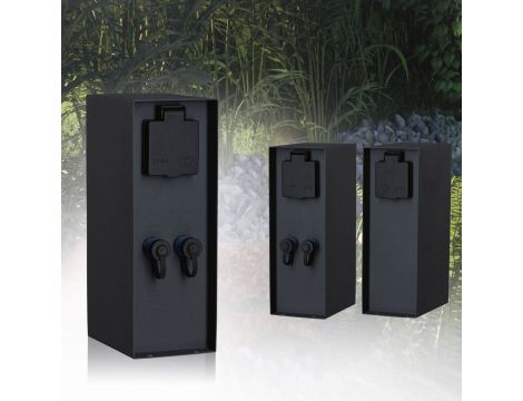 Zewnętrzna kolumna zasilająca RIO 2GN. 24V Plug & Shine + 2GN. 230V IP44 stal szlachetna antracyt - 4