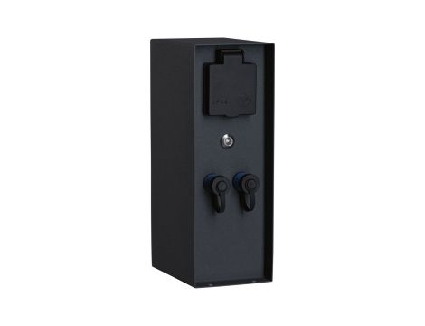 Zewnętrzna kolumna zasilająca RIO 2GN. 24V Plug & Shine + 2GN. 230V IP44 + czujnik zmierzchu stal szlachetna / antracyt - 4