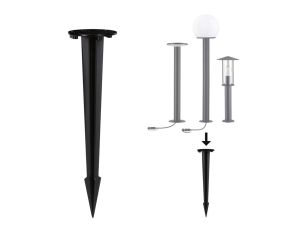 Podstawa grot / szpilka wbijana do lamp ogrodowych 40cm okrągła metalowa - image 2