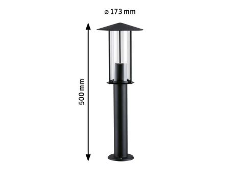 Oprawa ogrodowa CLASSIC LED E27 4.3W 420lm 500mm 2200K  IP44 230V czarny aluminium - 4