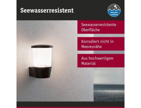 Oprawa elewacyjna BAKO E14 max 20W IP 44 odporna na wodę morską 230V antracyt aluminium - 6