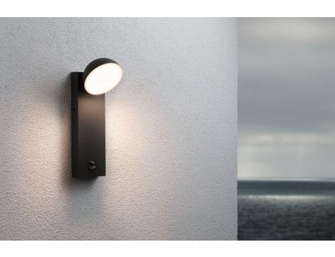 Oprawa elewacyjna PUKA LED 8.5W 460lm 3000K IP44 czujnik ruchu+zmierzchu odporna na wodę morską 230V antracyt aluminium - 4