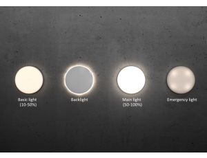 Oprawa z czujnikem ruchu i zmierzchu RS PRO R30 Q basic SC HF Bluetooth Mesh 23,4W LED 2964lm 4000K światło bazowe IP40 IK07 230V biała/ tworzywo sztuczne / kwadrat - image 2