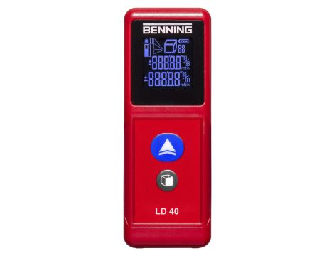 Dalmierz laserowy BENNING LD40 LCD kolorowy 650nm klasa II zasięg 40m IP54