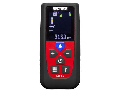 Dalmierz laserowy BENNING LD60  LCD kolorowy 650nm klasa II zasięg 60m IP54