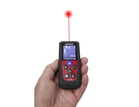 Dalmierz laserowy BENNING LD60  LCD kolorowy 650nm klasa II zasięg 60m IP54 - 5