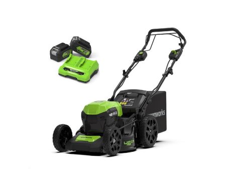 2x24V Kosiarka akumulatorowa z napędem 46cm G24X2LM46SPK4X  zestaw ładowarka dual + 2 aku 4Ah