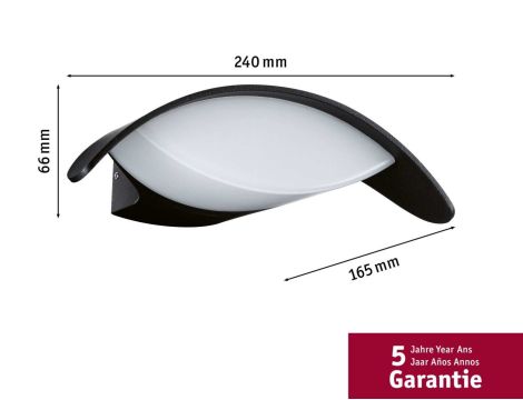 Oprawa elewacyjna MESANA LED 12W 3000K 800lm  IP44 230V antracyt aluminium - 6