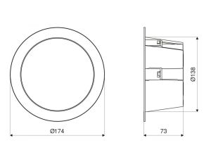 Oprawa  downlight z czujnikiem ruchu i zmierzchu STEINEL DL 150 SC 17,3W LED HF Bluetooth Mesh  3000K /4000K / 5700K  IP54 IK05 230V światło bazowe/ biała - image 2