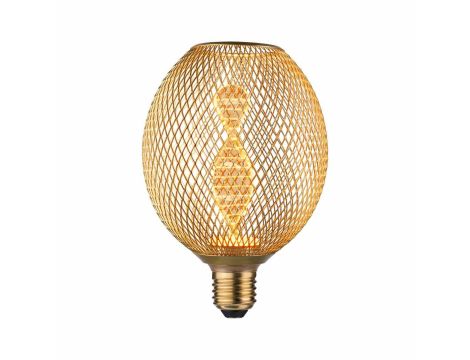 Źródło światła LED METALLIC GLOW GLOB mosiądz Helix E27 3,5W 130lm 1800K 230V