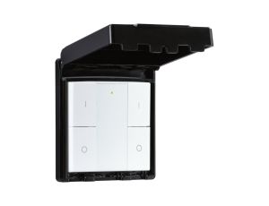 Przełącznik ścienny Plug+Shine SH Zigbee IP44 czarny / tworzywo sztuczne