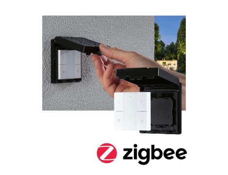 Przełącznik ścienny Plug+Shine SH Zigbee IP44 czarny / tworzywo sztuczne - 4