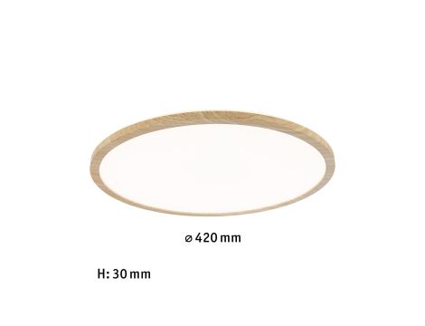 Plafoniera ATRIA Wood Backlight 22W 420mm 2300lm 3000K IP44 230V drewnopodobny / tworzywo sztuczne - 6