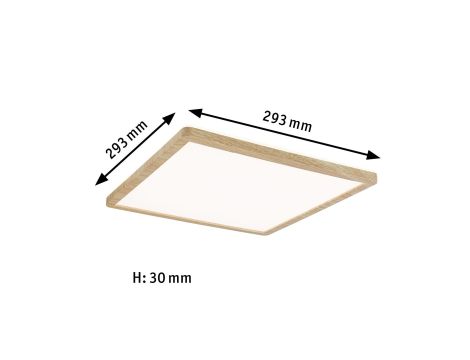 Plafoniera ATRIA Wood Backlight 16W 293X293 1600lm 3000K IP44 230V drewnopodobny / tworzywo sztuczne - 6