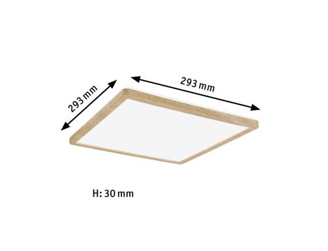 Plafoniera ATRIA Wood Backlight 16W 293X293 1600lm 4000K IP44 230V drewnopodobny / tworzywo sztuczne - 6