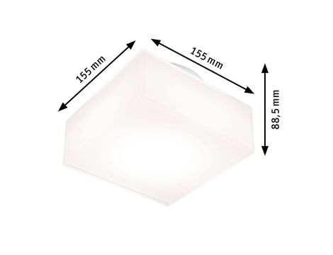 Lampa sufitowa MARO LED 6.8W 430lm IP44 230V kwadrat biały / tworzywo sztuczne - 6