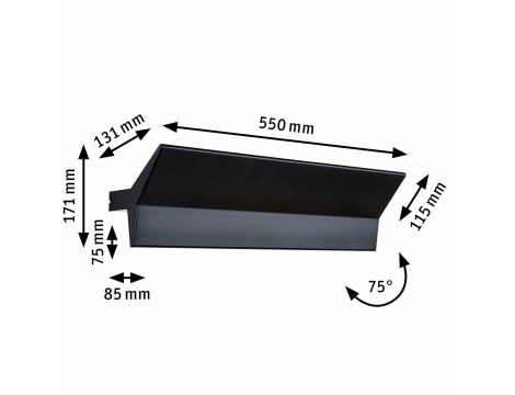 Oprawa ścienna STINE 13W + 4W 2700K 1400lm DIM 230V czarny matowy - 8