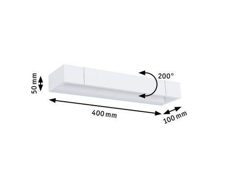 Oprawa ścienna LUCILLE LED 400mm 11.5W 2700K DIM IP44 230V biały  aluminum / metal - 8
