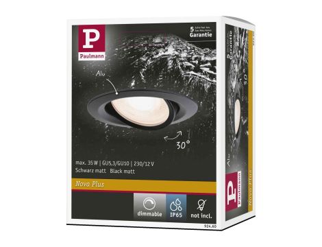 Oprawa do wbudowania NOVA PLUS DIM wychylna GU10 max.35W 93mm IP65 230V  czarny matowy / aluminum Oprawa do wbudowania NOVA LED DIM wychylna GU10 max.35W 93mm IP65 230V biały matowy / aluminium - 8