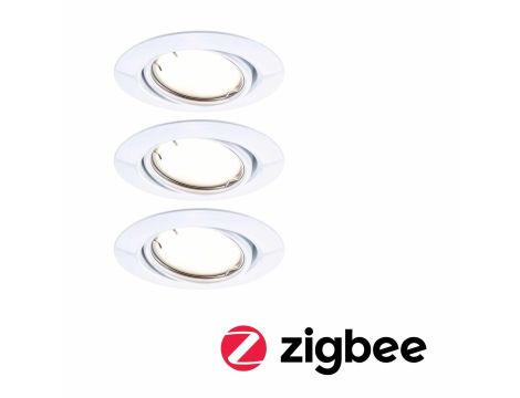 Oprawa do wbudowania wychylna LED SH Zigbee 3.0 Base 90 mm 3x4,9W, 3x430lm DIM 3000K 230 V biała / metal - 5
