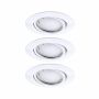 Oprawa do wbudowania wychylna LED SH Zigbee 3.0 Base 90 mm 3x4,9W, 3x430lm DIM 3000K 230 V biała / metal - 3
