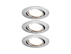 Oprawa do wbudowania wychylna LED SH Zigbee 3.0 Base 90 mm 3x4,9W, 3x430lm DIM 3000K 230 V żelazo szczotkowane / metal