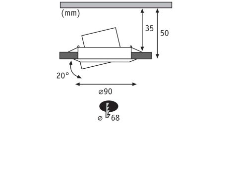Oprawa do wbudowania BASE COIN LED SH Zigbee wychylna zestaw 3x4.9W 430lm 90mm 3000K IP20 230V czarny matowy / metal - 6