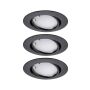 Oprawa do wbudowania wychylna LED SH Zigbee 3.0 Base RGBW 90 mm 3x4,9W, 3x420lm DIM 3000K 230 V czarny / metal - 3