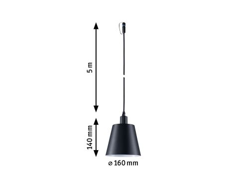Lampa wisząca KOFIA Plug & Shine 2W - max. 10W 3000K IP44 E14 24V antracyt / aluminium / stal nierdzewna - 6