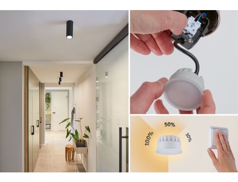 Oprawa sufitowa BAREEL LED 6W 470lm 3Step DIM 2700K 230V czarny matowy / metal - 4