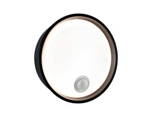 Plafoniera PLATOMO LED 14.5W 1200lm DIM + zmierzchu 180mm okrągła IP44 3000K 230V czarny / tworzywo sztuczne