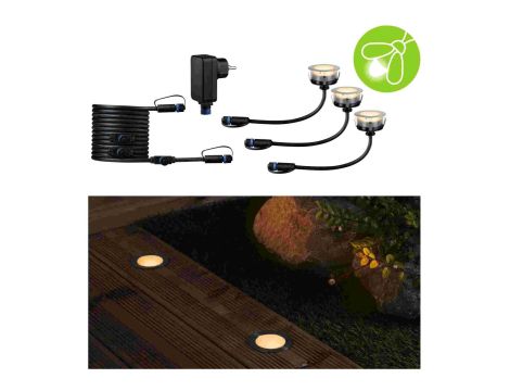 Oprawa wpuszczana Plug & Shine FLOOR zestaw 3x2W 2200K IP67 24V srebrny / stal nierdzewna - 4