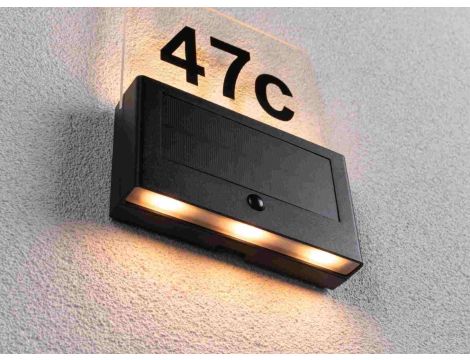 Oprawa elewacyjna NEDA LED numer domu 2200K 18lm + czujnik zmierzchu IP44 antracyt - 5