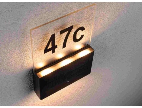 Oprawa elewacyjna NEDA LED numer domu 2200K 18lm + czujnik zmierzchu IP44 antracyt - 7