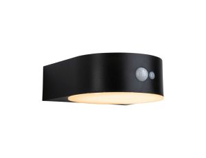 Oprawa elewacyjna EILEEN LED solar PIR 300lm 2200K IP44 czarny / tworzywo sztuczne