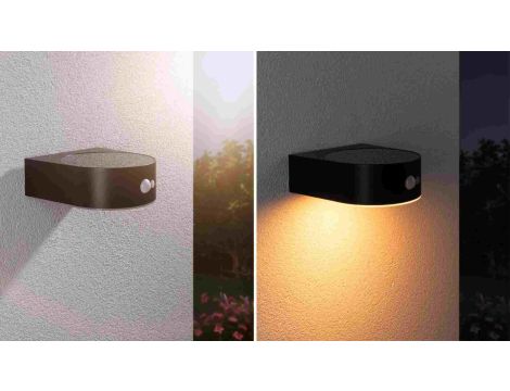 Oprawa elewacyjna EILEEN LED solar PIR 300lm 2200K IP44 czarny / tworzywo sztuczne - 3