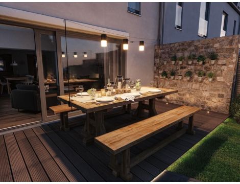 Łańcuch świetlny Plug & Shine TUBS 3x2W 3000K E14 IP44 24V antracyt / aluminium - 4