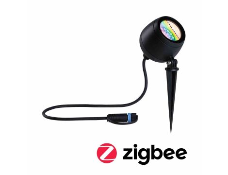 Reflektor ogrodowy Plug & Shine KIKOLO LED SH Zigbee RGBW 6.2W 80st. 400lm 3000K- 6500K IP65 24V antracyt