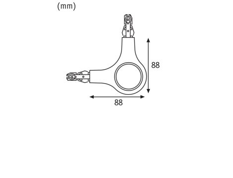 Oprawa URail LED DIM łącznik L 1x5,3W 2700K 230V czarny mat / metal - 3