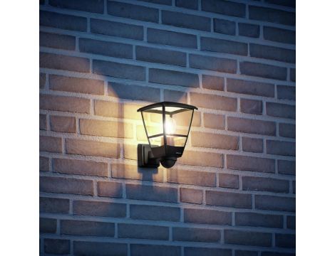 Lampa elewacyjna z czujnikiem ruchu i zmierzchu Steinel L 10 S PIR max.15W E27 IP44 IK03 230V czarna / tworzywo sztuczne - 2