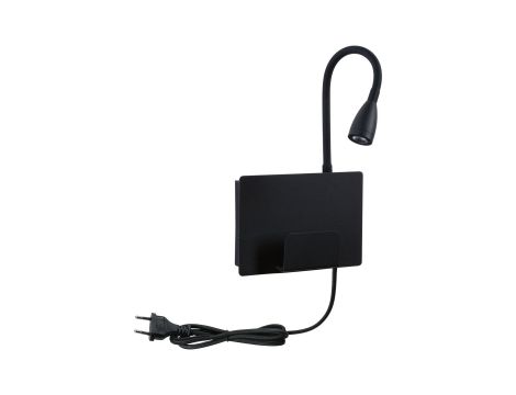 Oprawa ścienna HALINA LED 2.4W 200lm 2700K USB-C 230V czarny mat /metal - 8